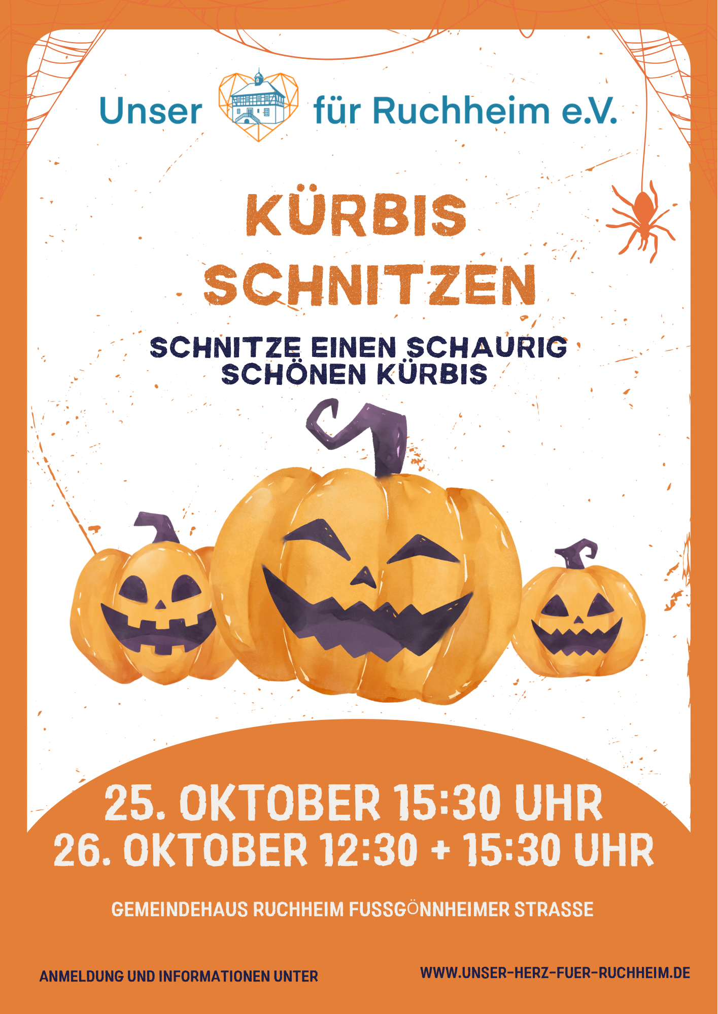 Kürbisschnitzen 25.10.2025 - 15:30 Uhr